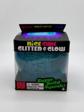 NeeDoh Nice Cube Glitter & Glow Super Solid Squish (Color Varies)